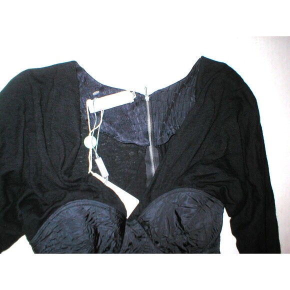 NWT New Womens Preen Thornton Bregazzi Coll Silk XS Black Sweater Top Designer - Picture 5 of 9